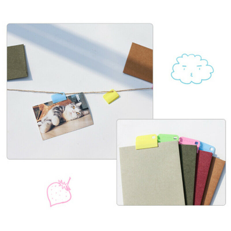 6pcs Multi Color Plastic Easy Clip Memo Bookmarks Office Planner File Div.l8