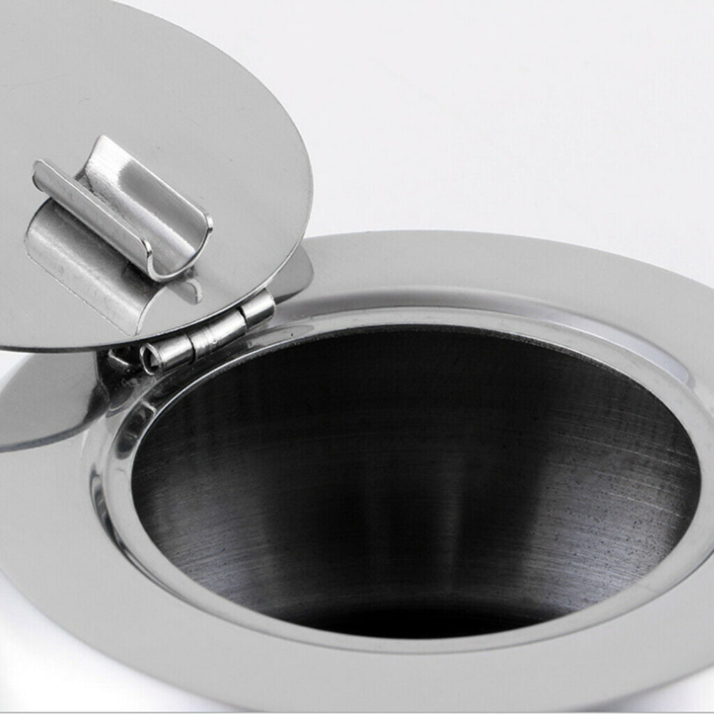 Round Modern Cigarette Ashtray with Lid Cigaret Ash Tray Smoking Accessories
