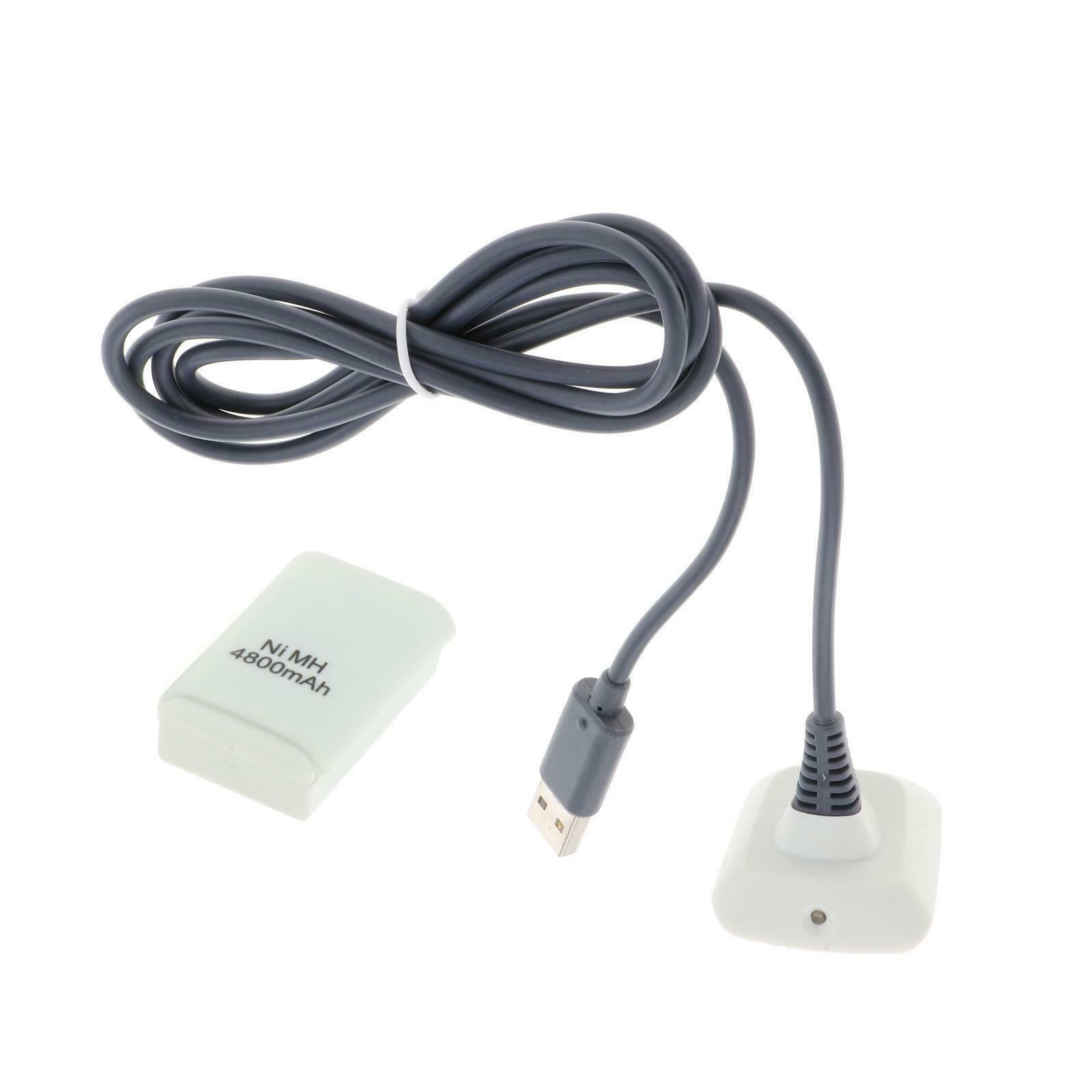 Controller Battery Covers Charging Kit Battery Pack for Xbox 360 White