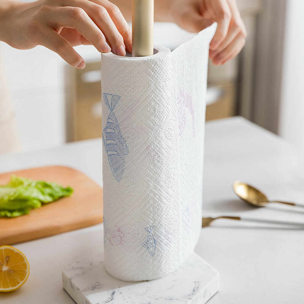 Countertop Roll Paper Holder Hand Towel Tissue Stand Non-slip Rack Storage