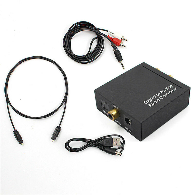 3.5mm Digital Coaxial Toslink Optical to Analog L/R RCA Audio ConverterAdapterBD