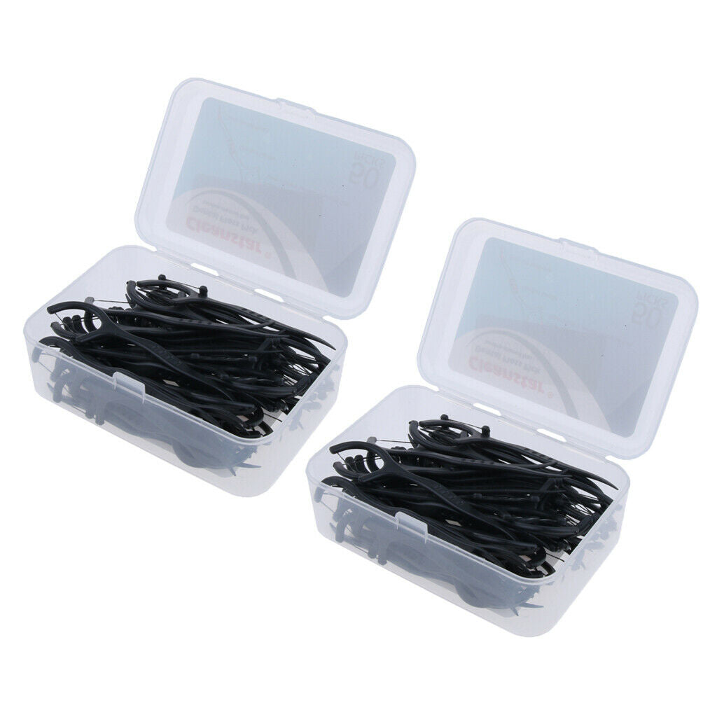 100pcs Floss Flosser Picks Toothpicks Sticks