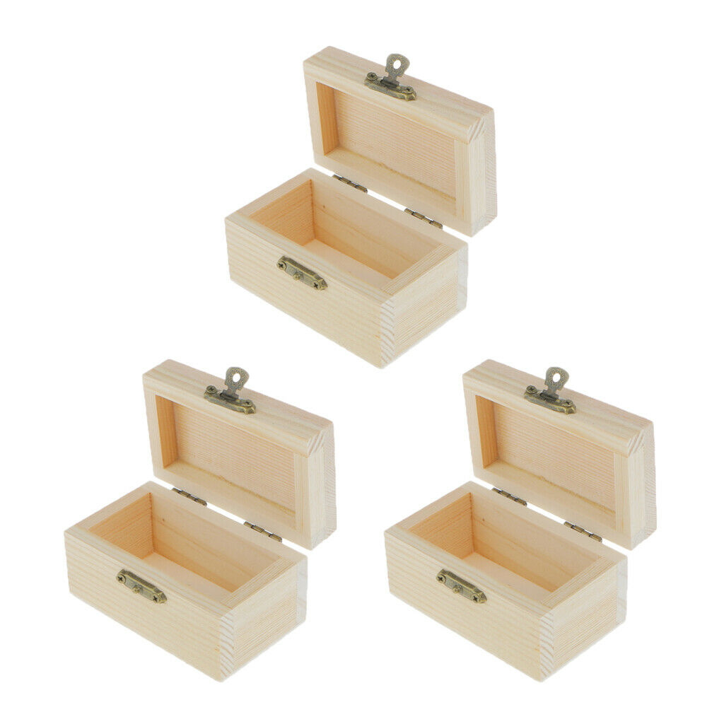 3x Jewelry Box w/ Lock Retro Style Necklace Storage Box Organizer Accessory