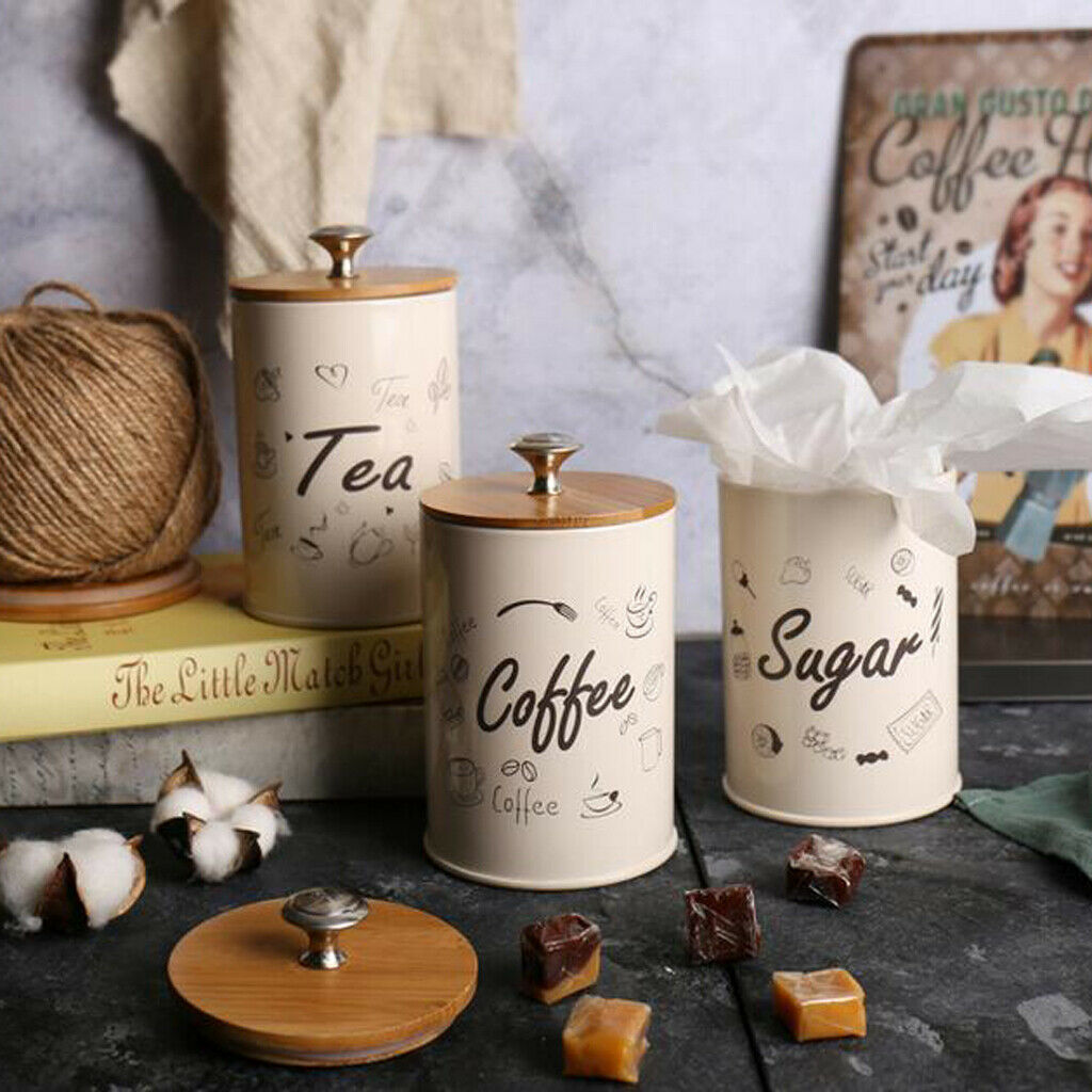 Pack 3 Pieces Sugar Bowls Muti-Functional Round Condiment Jar for Home- Spice