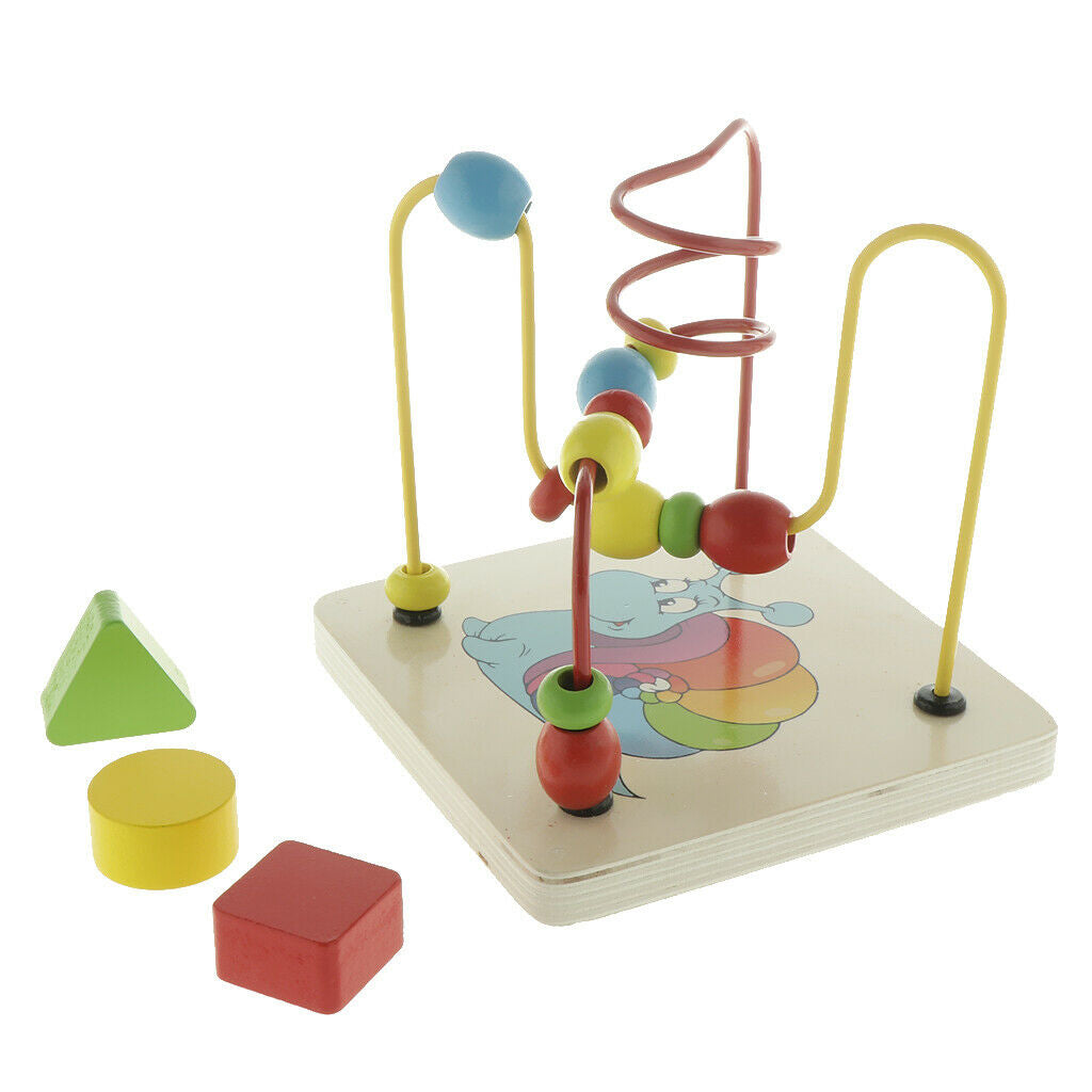 Wooden Montessori Educational Toys Activity   with Removable Bead Maze
