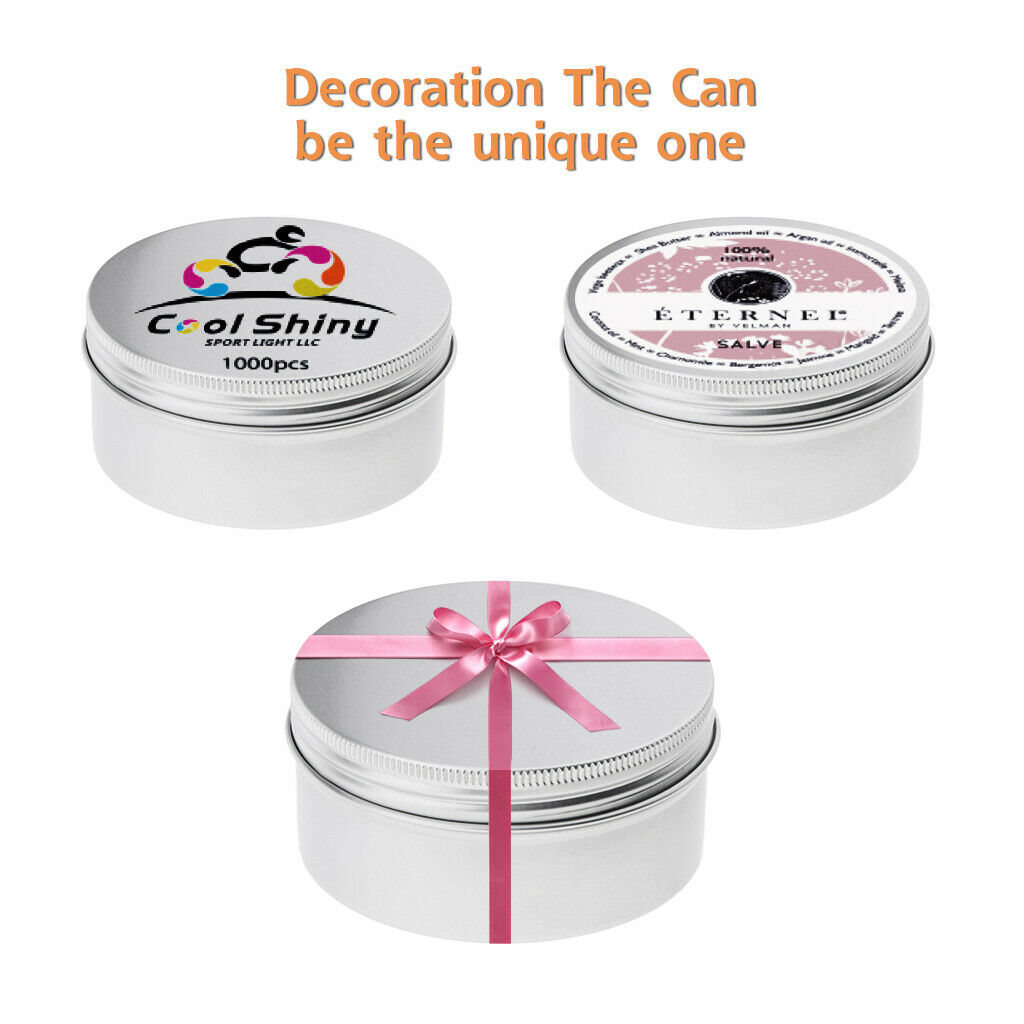 10 Packs Makeup Lip Balm Tins Case Lotion Tea Leaf Glitters Crafts Jar