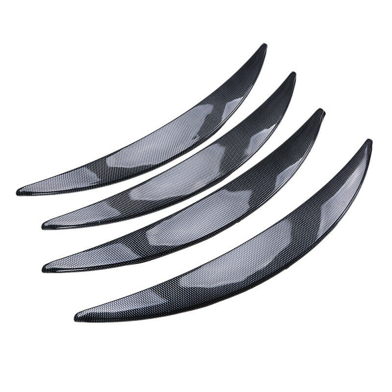 4pcs Car Wheel Eyebrow Arch Protector Trim Lips Fender Flares Carbon Fiber Look