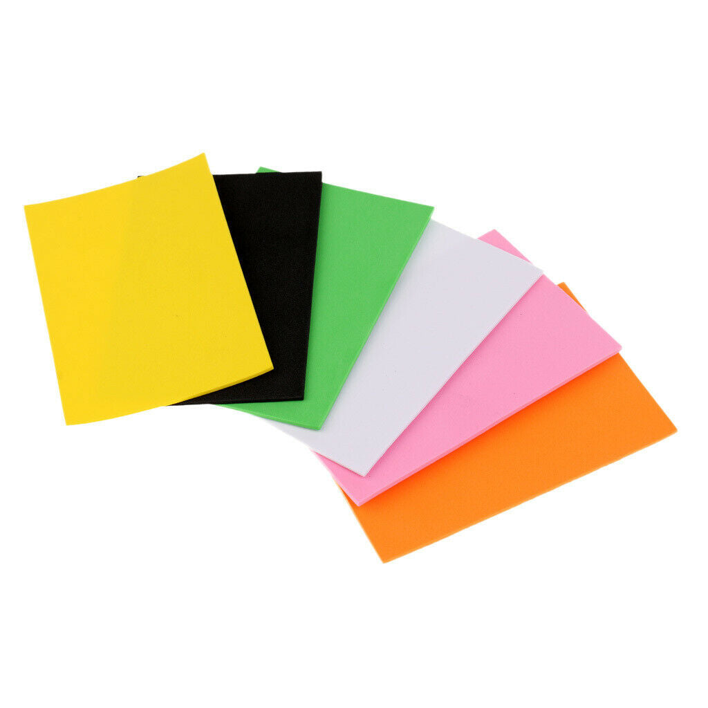 6Pcs 2mm Fly Tying EVA Foam Sheet Fly Tying Materials Crafts for Fly Fishing
