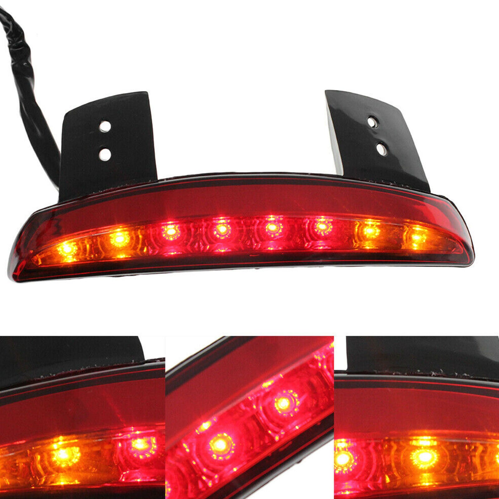New Led Motorcycle Tail Light Cafe Racer Rear Fender Edge Brake 1x