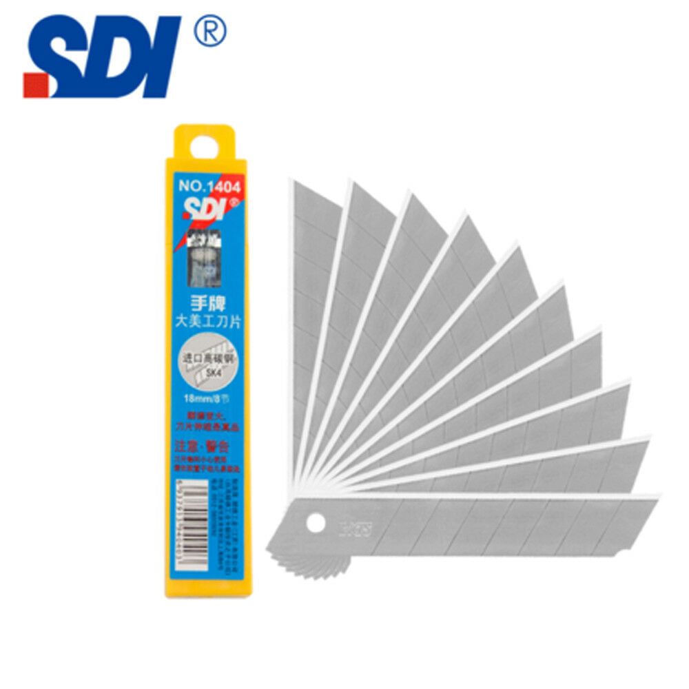 10packs No.1404 100 Blade SDI SK4 Steel 0.5x17.7x100mm SDI Utility Cutter Blades