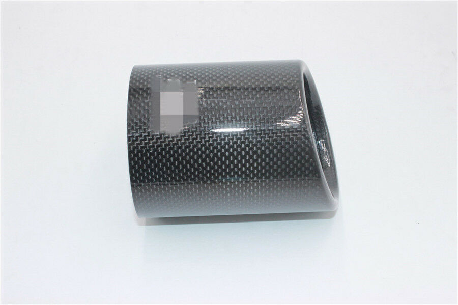 89mm Carbon Fiber Car SUV Exhaust Muffler Pipe Tip Cover Exhaust Tip Accessories