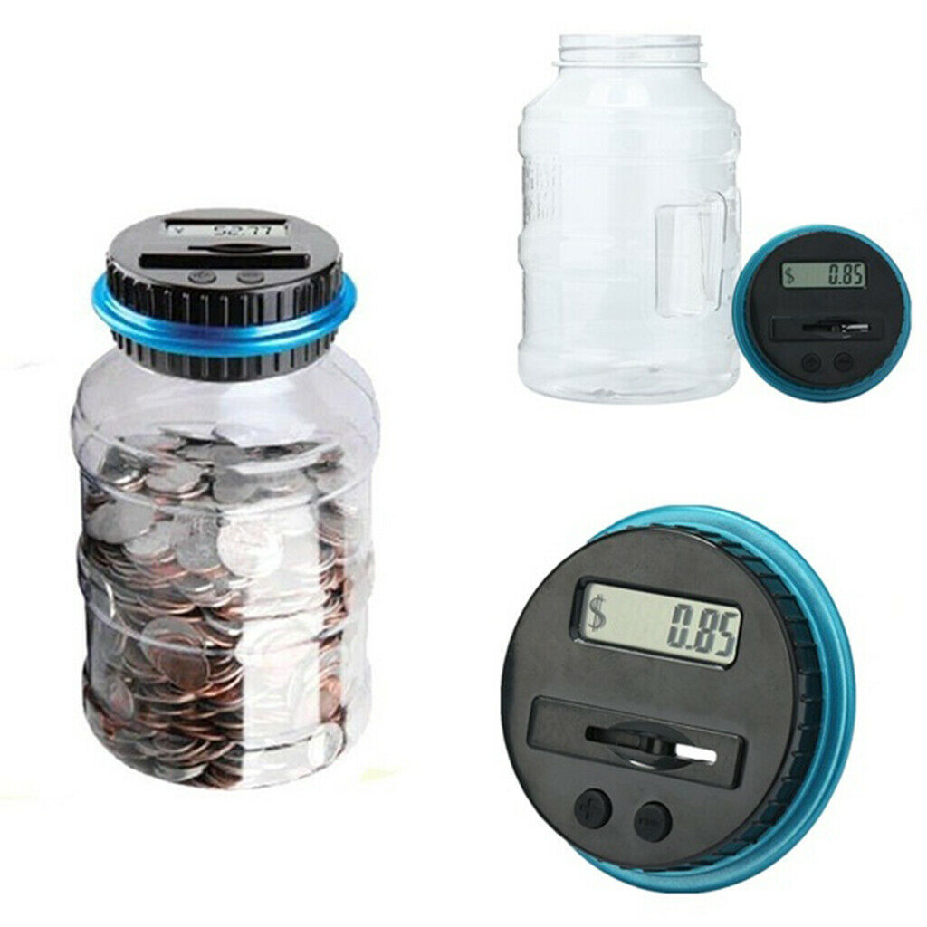 2 Packs Cute Coin Counting Piggy Bank LCD Display Money for Kids Girls New
