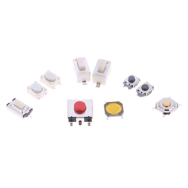 250Pcs 10 Types Tactile Push Button Switch Car Keys Button Touch Microswitch IE