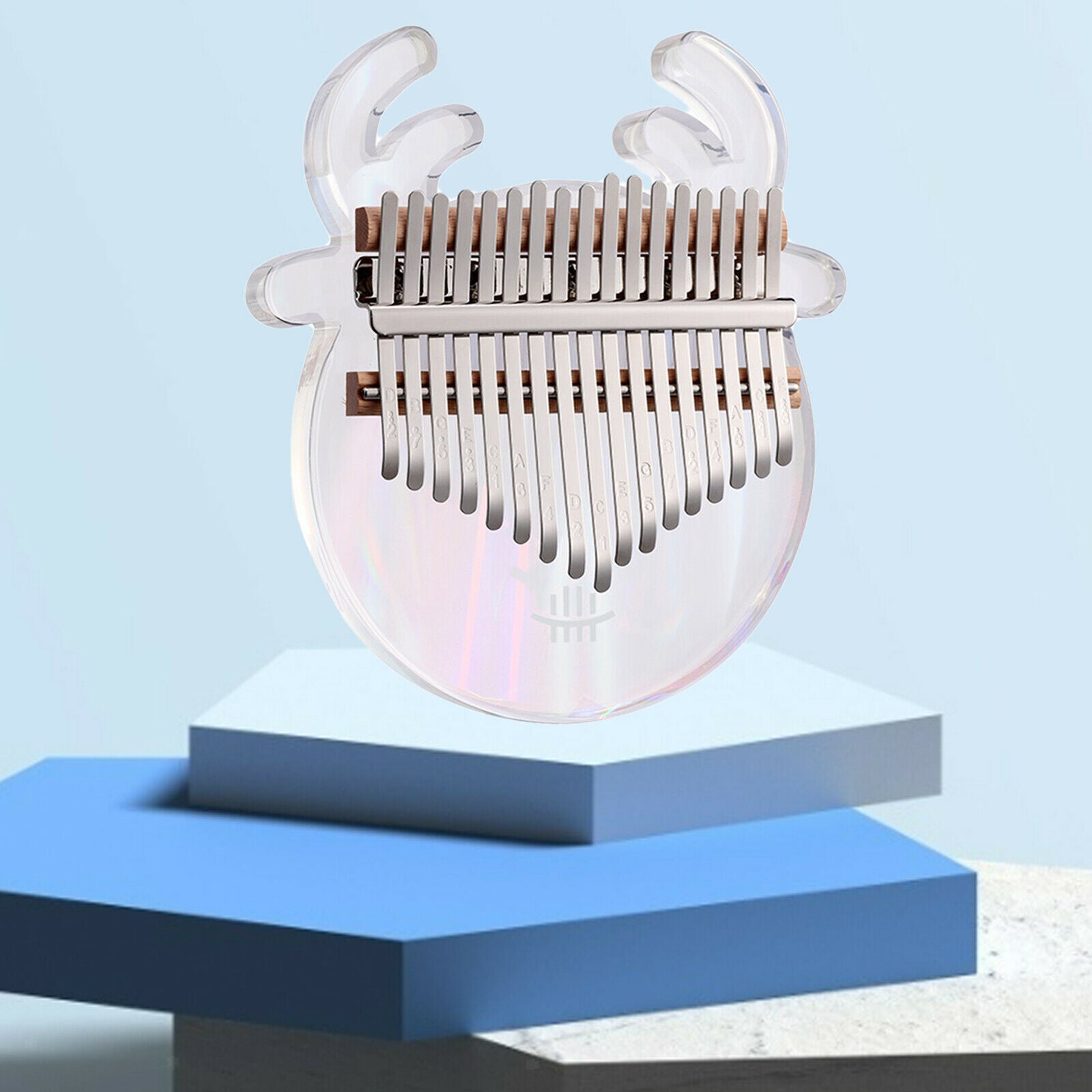 Cute Kalimba Thumb Piano 17-key Animal-shaped for Beginner Rainbow Deer
