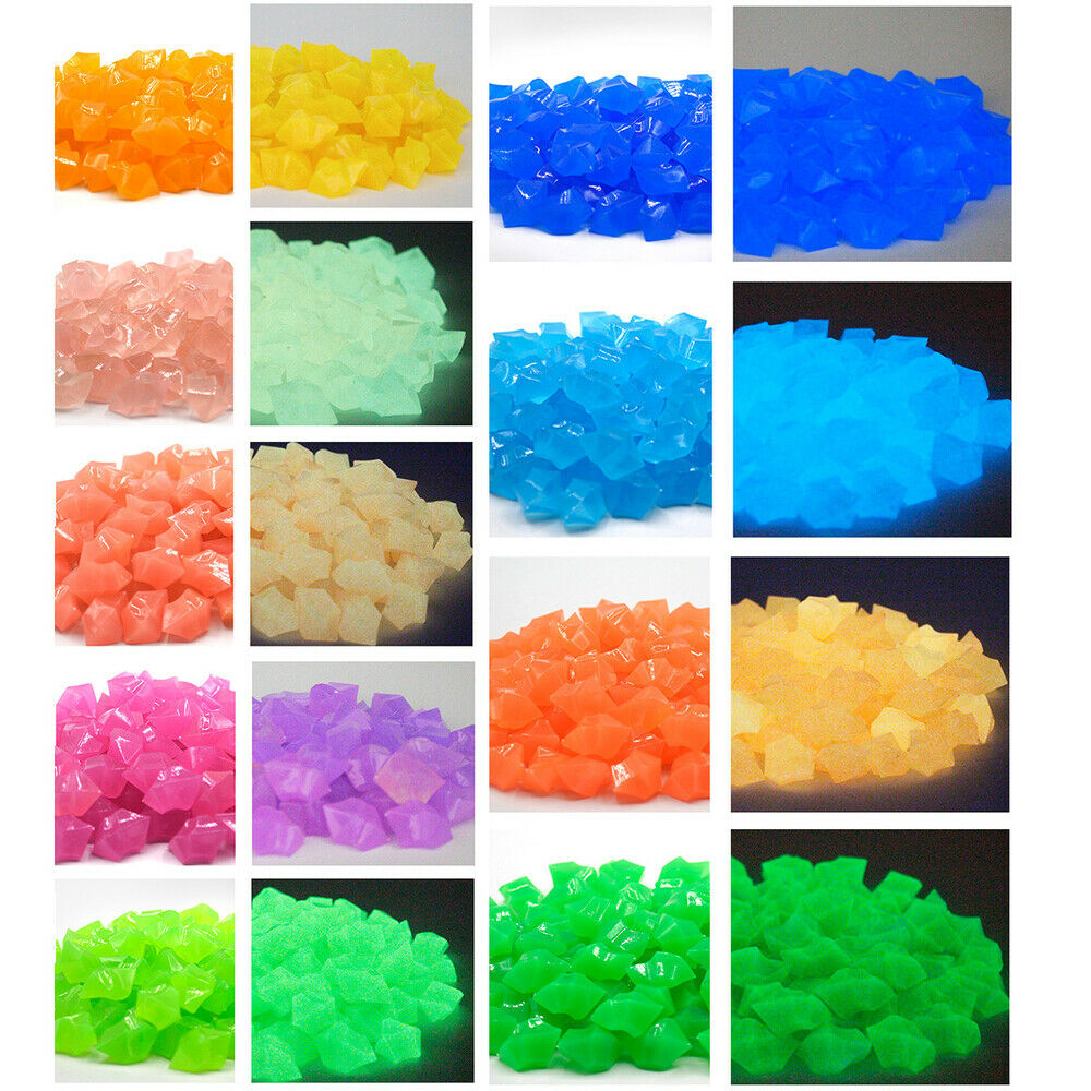 300Pcs Stone Glow Luminous Glowing In The Dark Garden Pebbles Glow Stones Decor