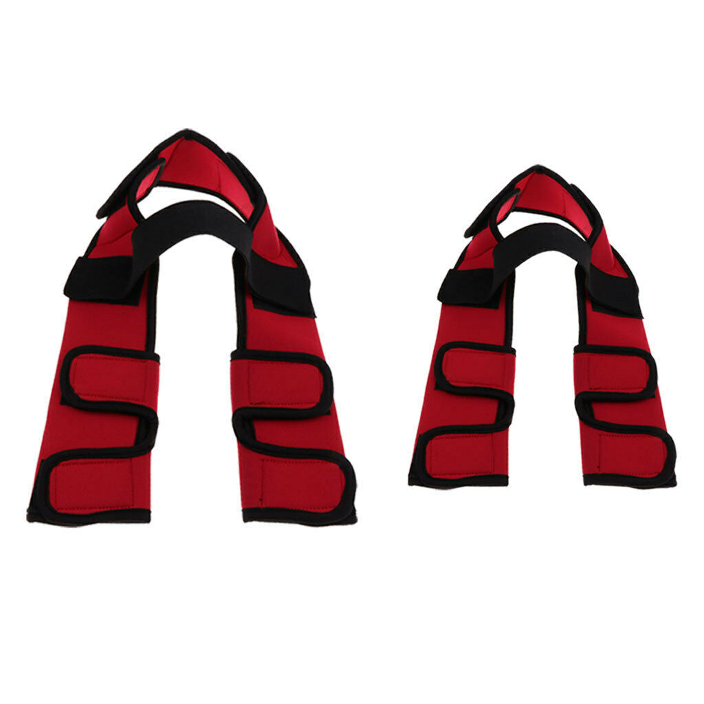 Red M and L 2x Dog Leg Wrap Protects Brace for Injury Sprain Protection