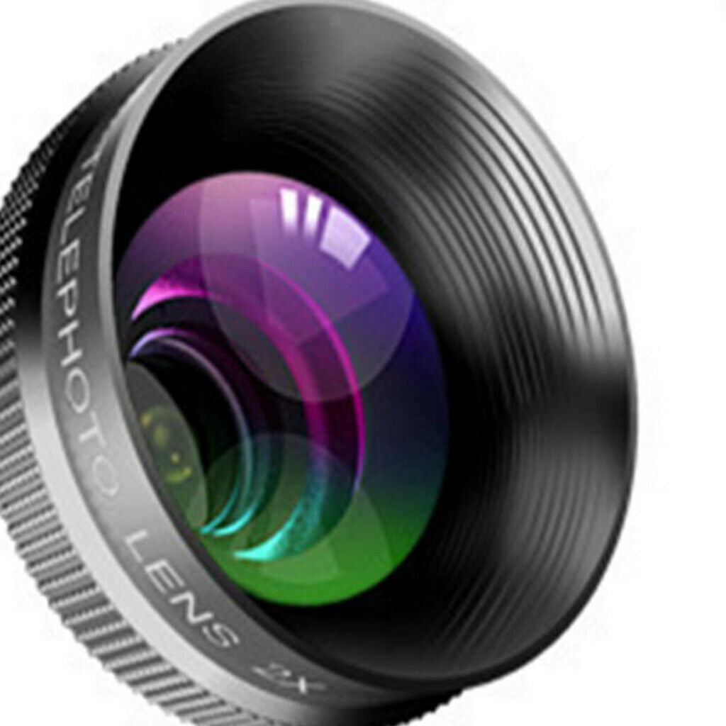 Seven-in-one set of mobile phone lenses Fisheye Wide Angle+Macro Lens Black