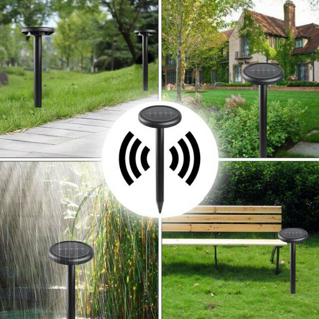 Waterproof Ultrasonic Solar Mole Repellent Repeller for Outdoor Lawn Garden