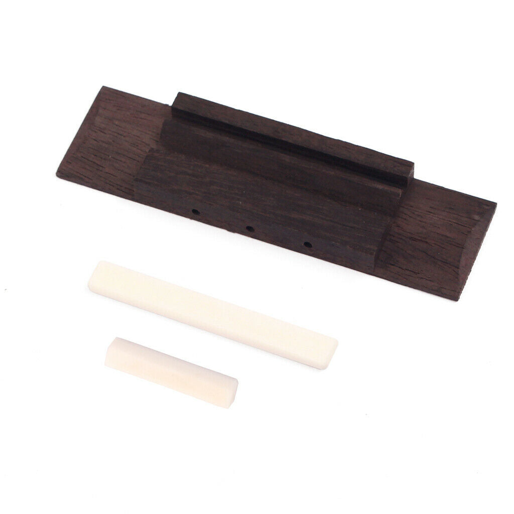 3 String Guitar Rosewood Bridge&Bone Saddle Nut for Guitar Lover Music Gift