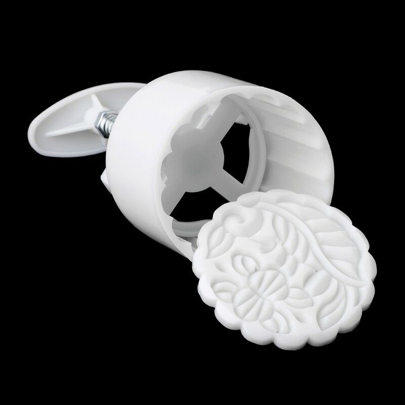4 Sets Mooncake Moon Cake Decor Round Pastry Biscuit Mold Mould Flower DIY Tool
