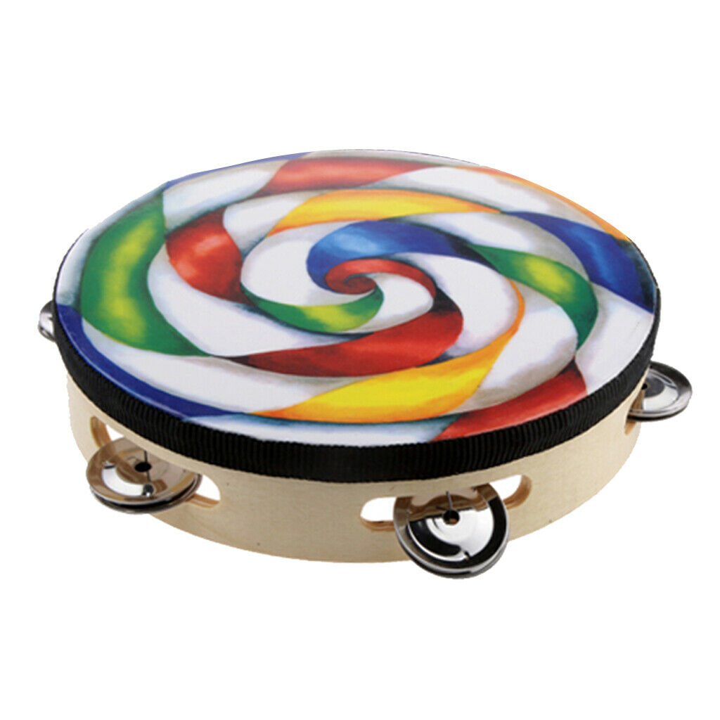 Party Concert Wood Tambourine Handbell Jingles Rhythm Percussion Toys Gift