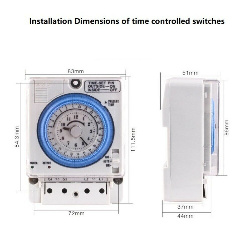 Tb35-N Programmable Din Rail Water Heater Timer Switch Time 100-240V Controller