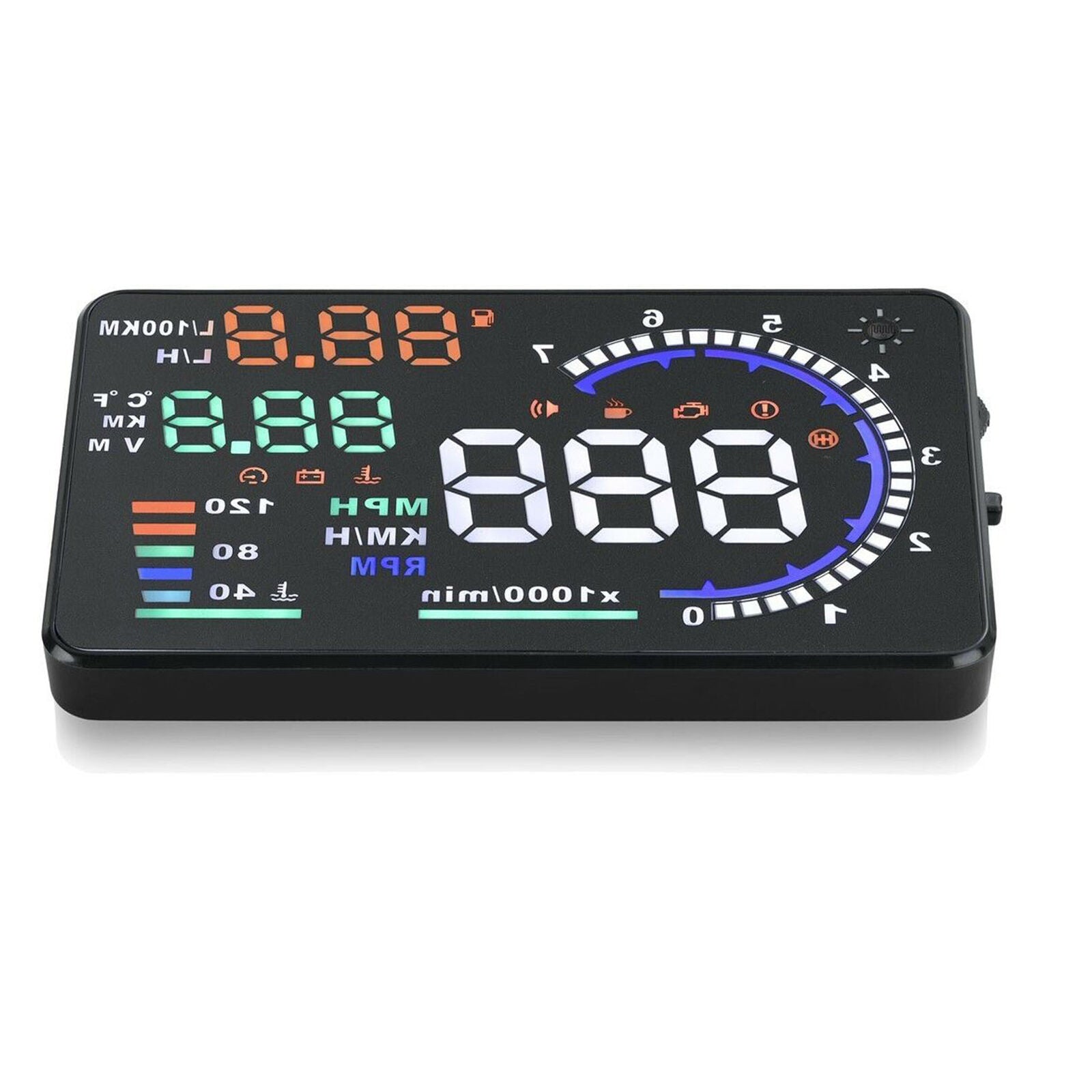 A8 Car HUD Head Up Display OBD II OBD2 Auto Gauge 5.5" Dash Screen Projector