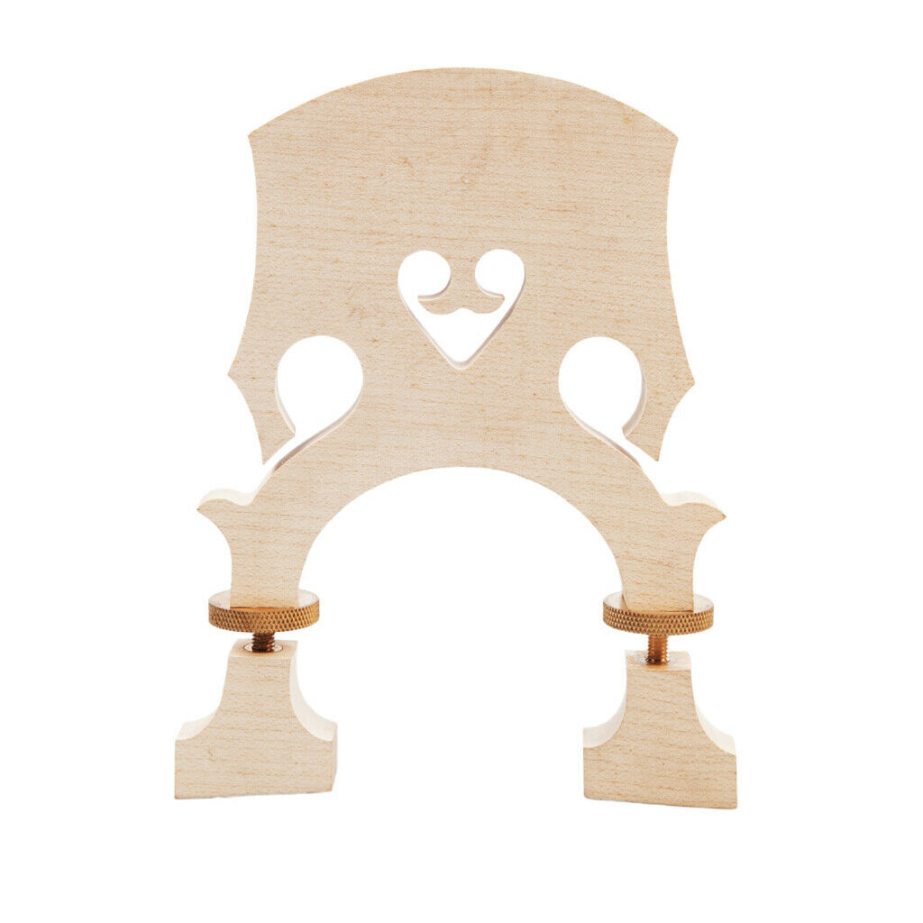 Durable Maple Double Bass Bridge for 3/4 Bass Replacement Parts