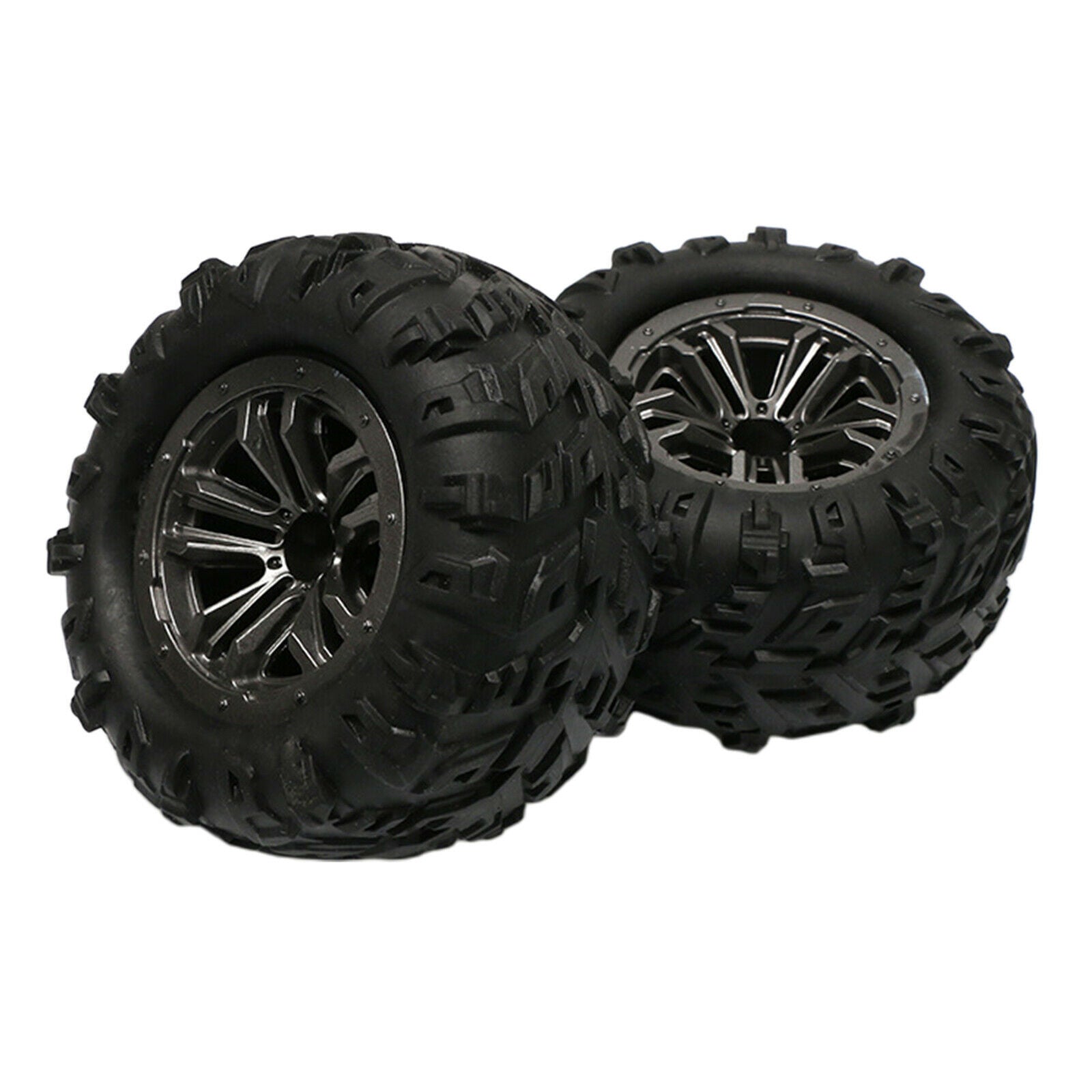 RC Car Rubber Tyres with Wheel Rims for Wltoys 12428 12423 1:12 RC Crawler