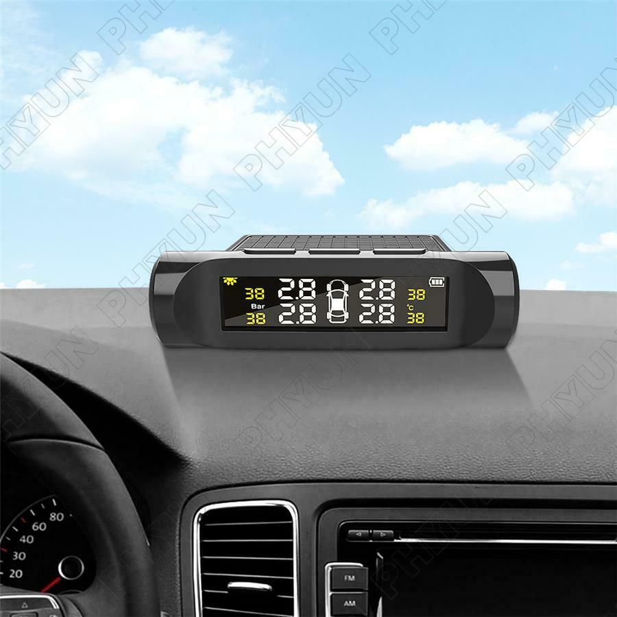 Battery Digital LCD Car TPMS Tire Pressure Monitoring System +4 External Sensors