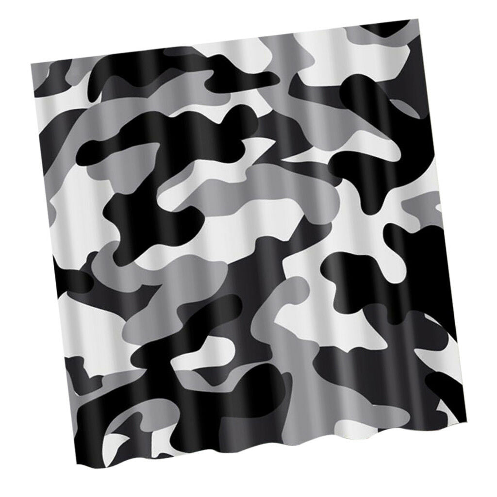 180x180cm Shower Curtain Bath Curtain Curtains with Several Hooks Camouflage