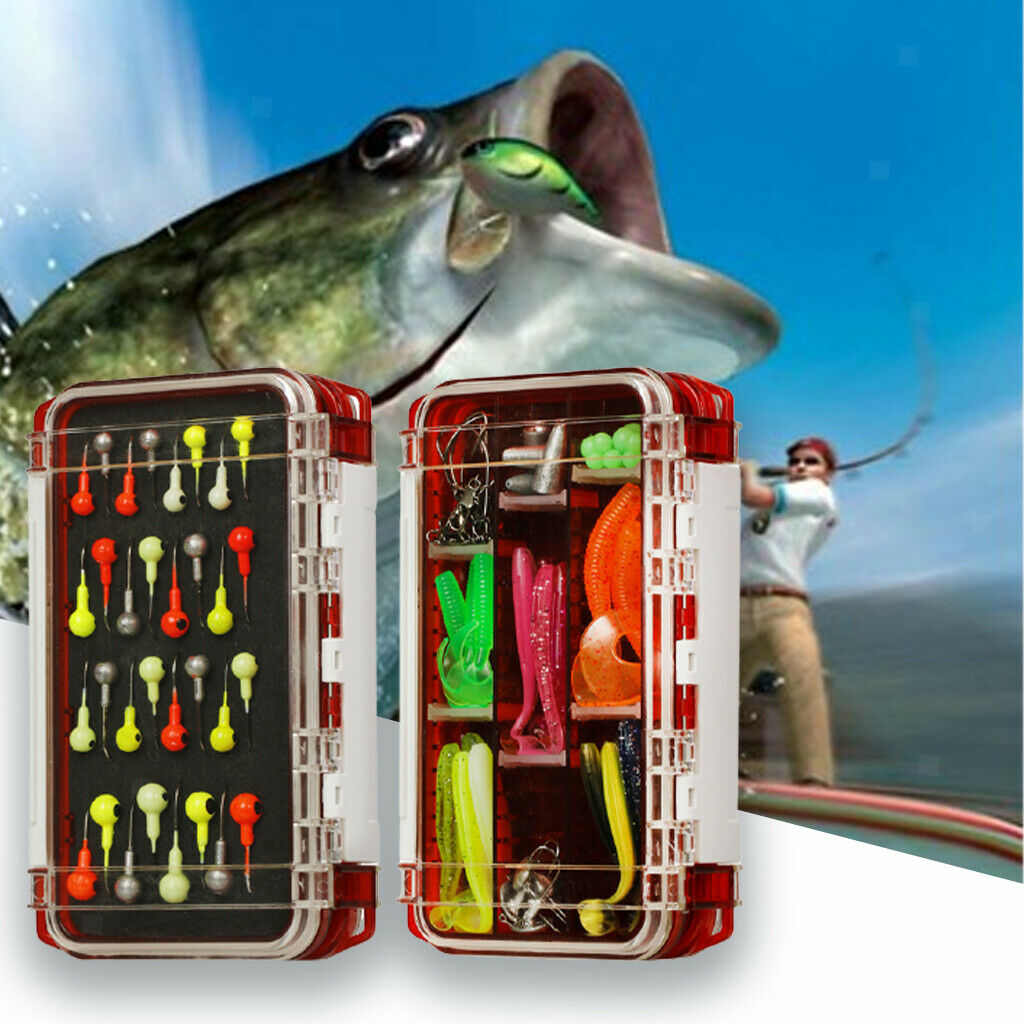 90PCS Fishing Accessories Set with Tackle Box Lures Fish Case Fishing Tool