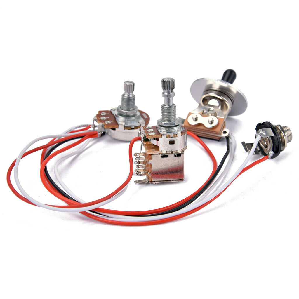 Guitar Pre-wired Harness 3 Way Toggle Switch Alpha B500K