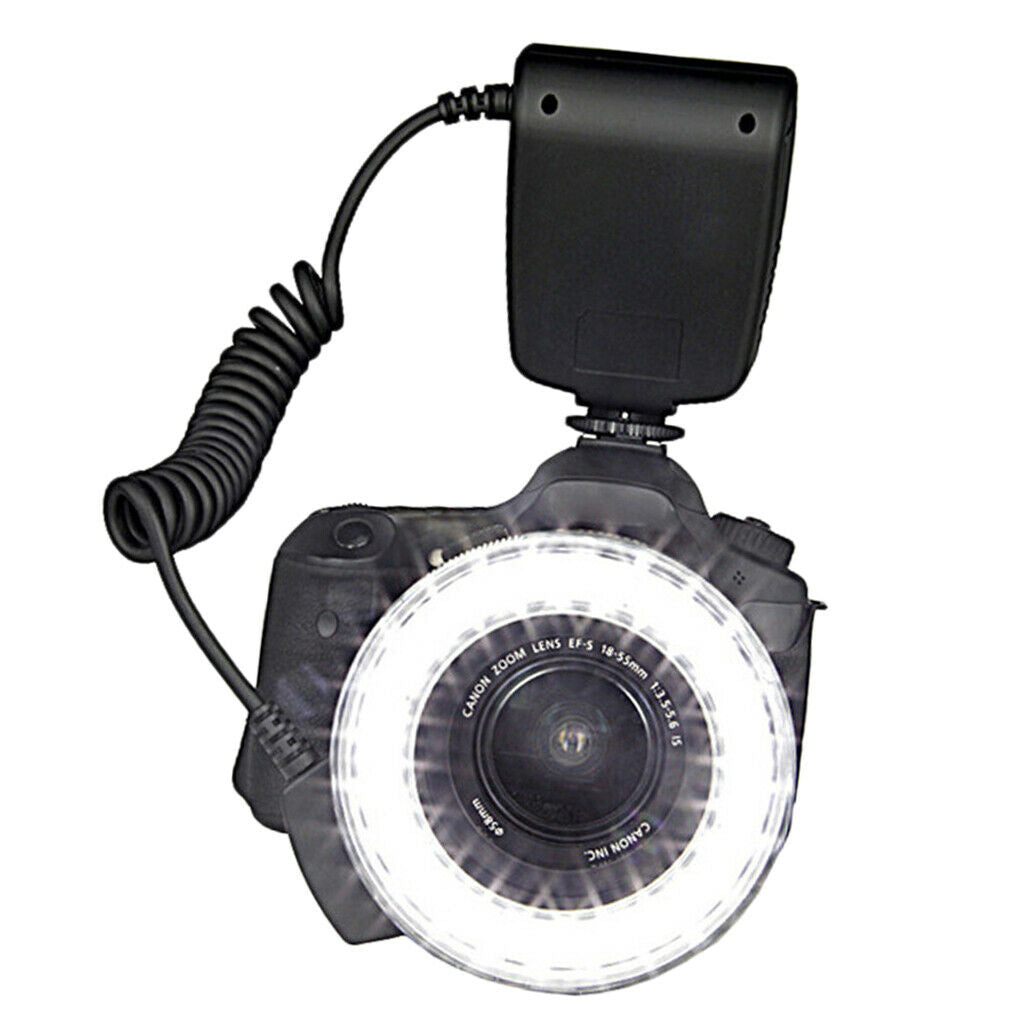 48 LED Macro Ring Flash Light + 8 Adapter Ring For Canon /   / Sony