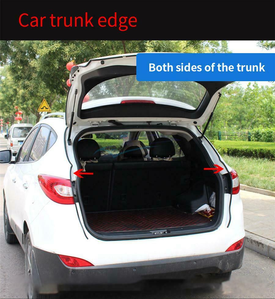 1PCS Black Car Door Double-layer L-shaped Rubber Sealing Strip Decorative Strip