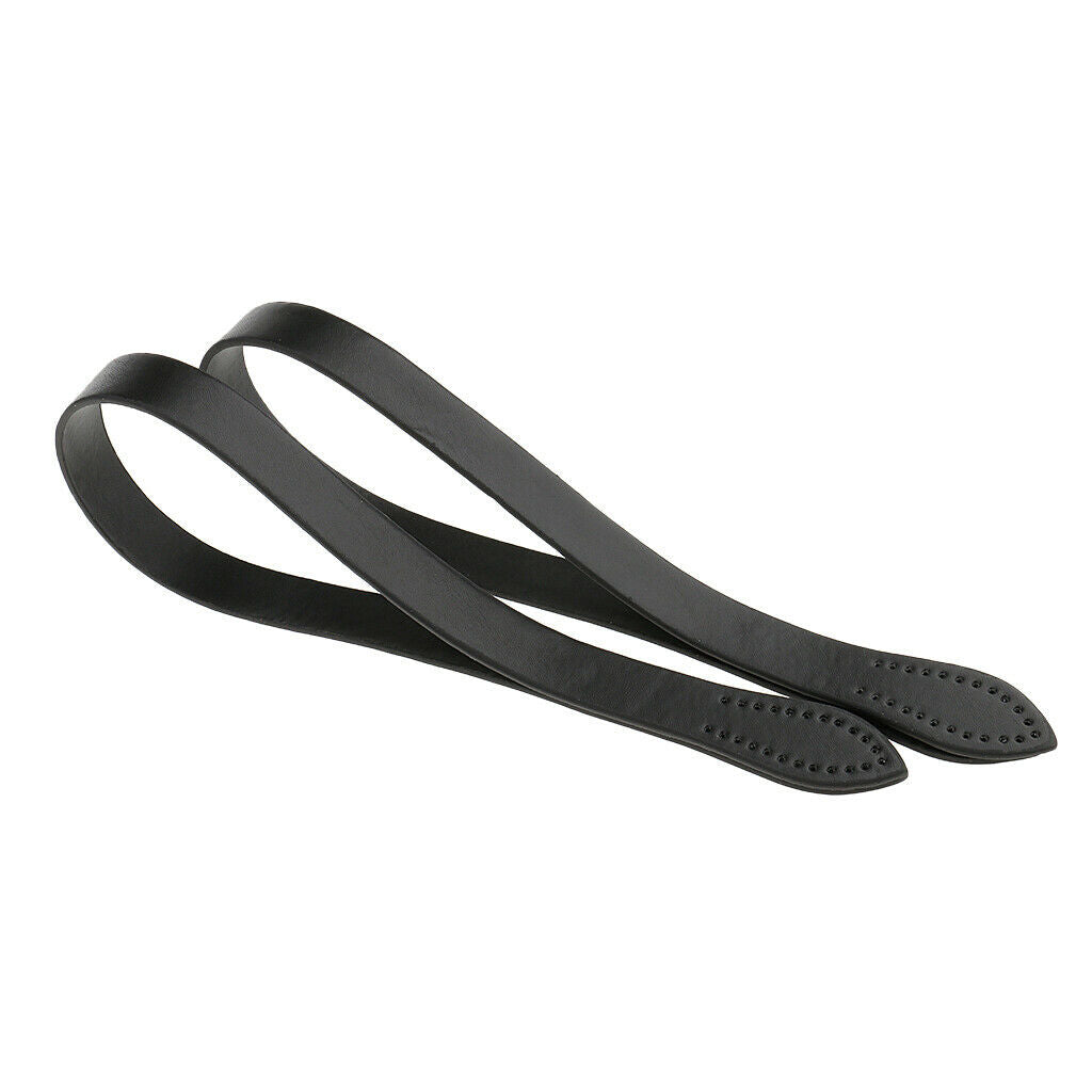 3X 2 Pieces DIY Leather Purse Bag Handle Straps 60cm Black