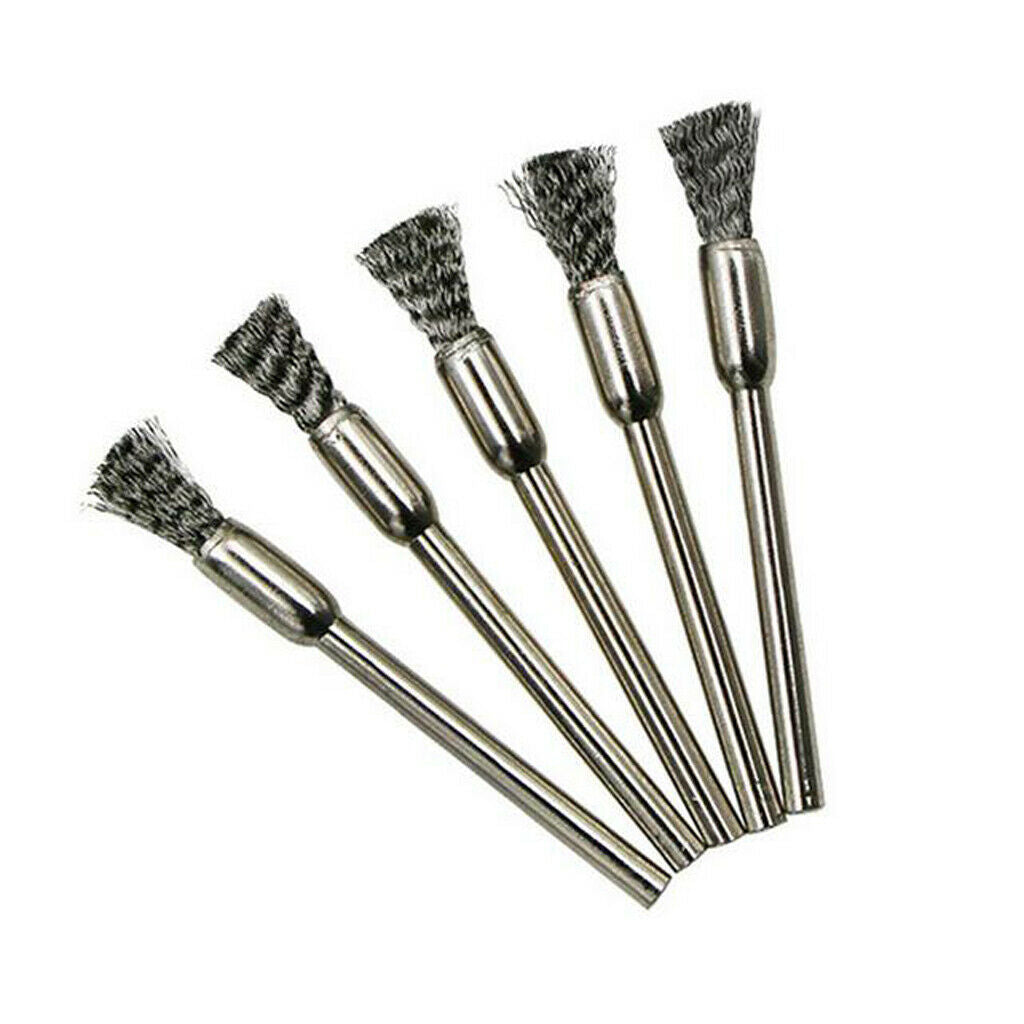 15pcs 6mm 15mm 25mm Steel Wire Wheel Rust Cleaner Brush Pen Cup Polishing