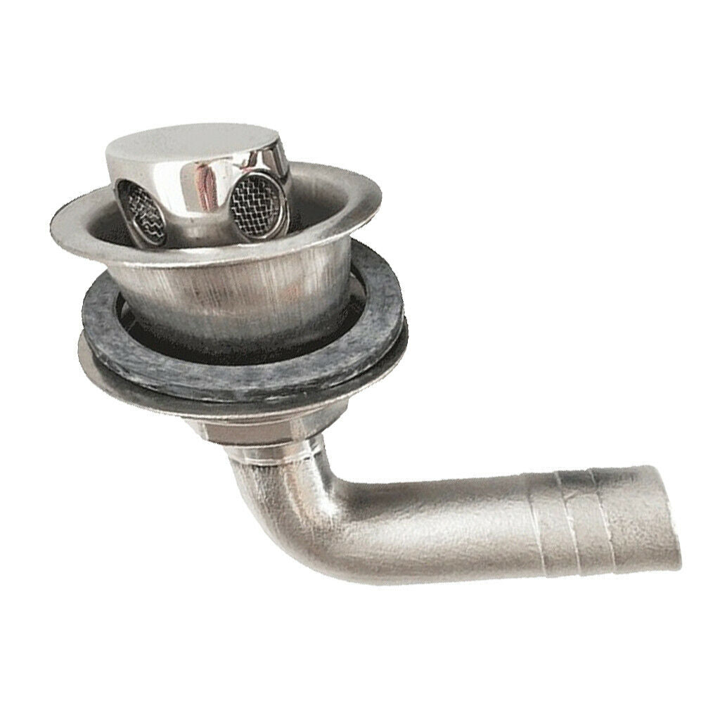 Marine Stainless Steel Boat 90° Fuel Tank Vent Breather 5/8" Hose