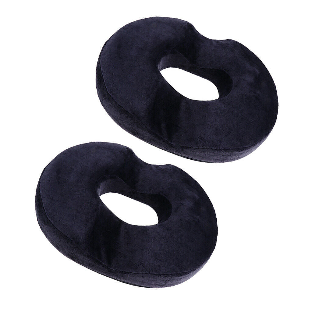 2 x Donut Seat Cushion Pillow Memory Foam Orthopedic Tailbone Pain Relief
