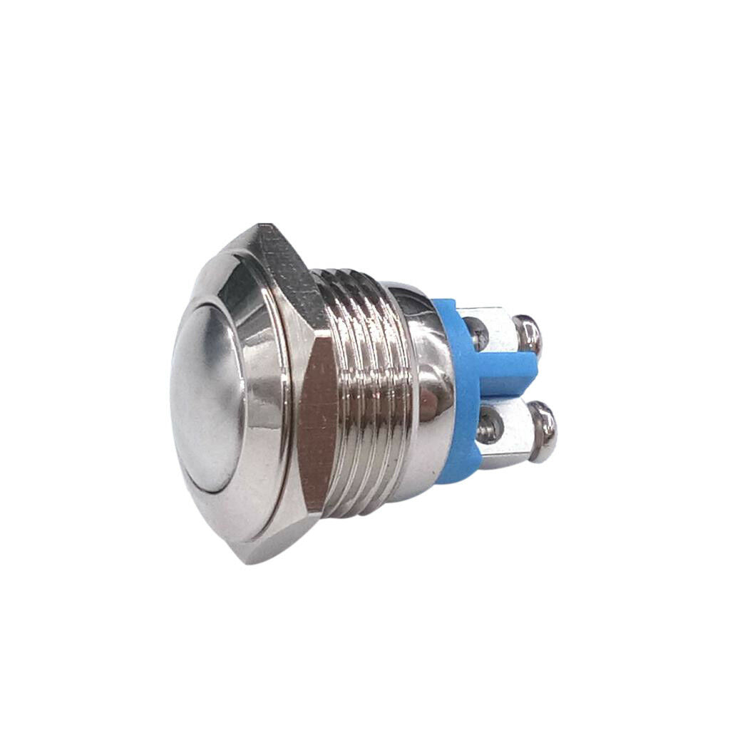16mm Waterproof Momentary Metal Push Button Switches 250V 3A 1NO SPST