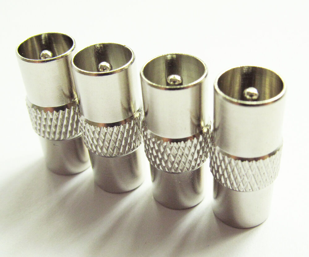 6pcs Metal TV Connector Male Plug to Male Plug TV Adapter NEW