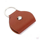 Guitar Keychain Collects Brown Leather Holder Bag