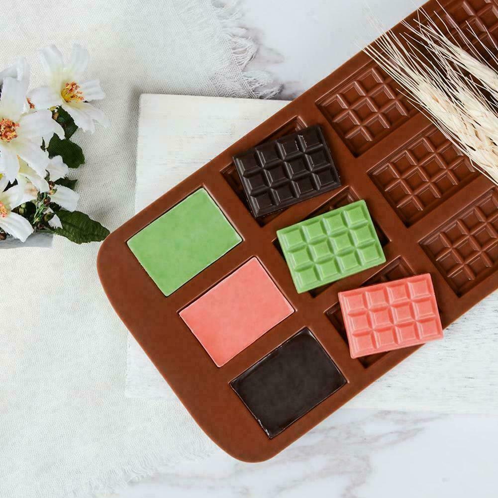 Mini Chocolate Block Bar Silicone Mould Mold Ice Tray Decorating Cake Tool U6Y0