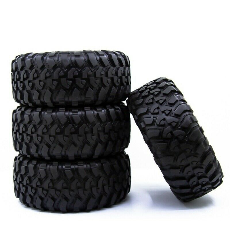 4PCS 118MM 1.9 Rubber Tires Tyres Wheel for 1/10 RC Cler Car Axial SCX10 900H1I8