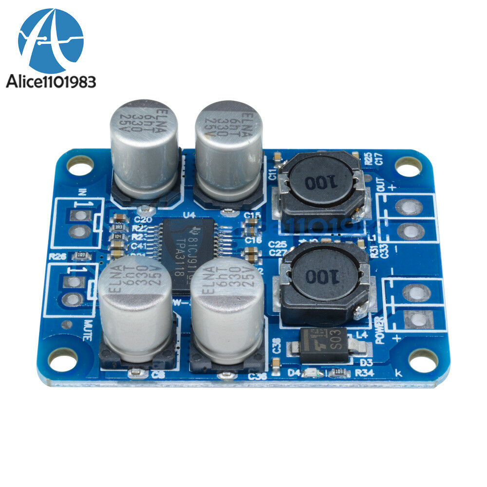 TPA3118 PBTL Mono Digital Amplifier Board 1X60W 8-24V POWER AMP Replace TPA3110
