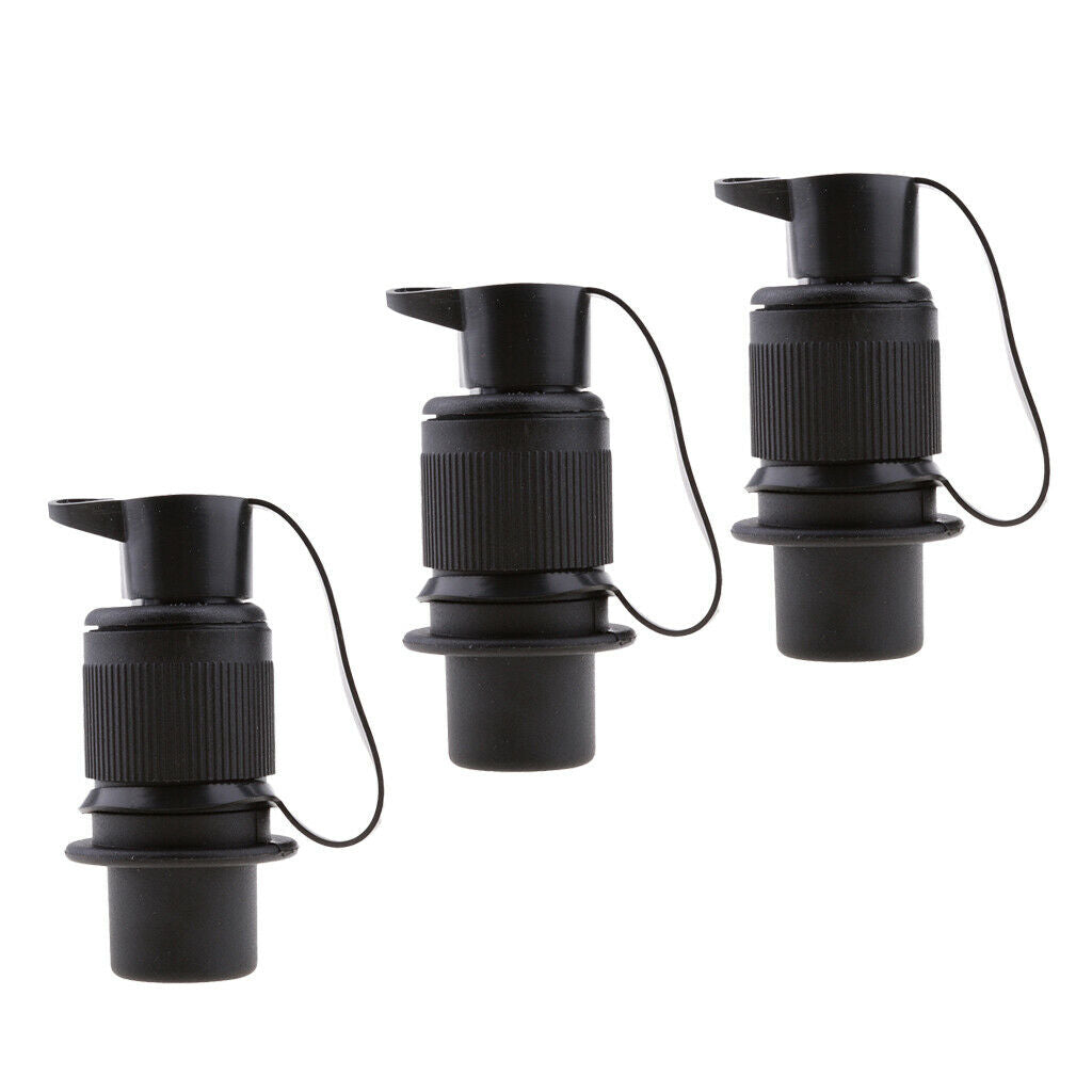 3 X Waterproof Electrical Cable 3 Pole Plug External 12V Socket