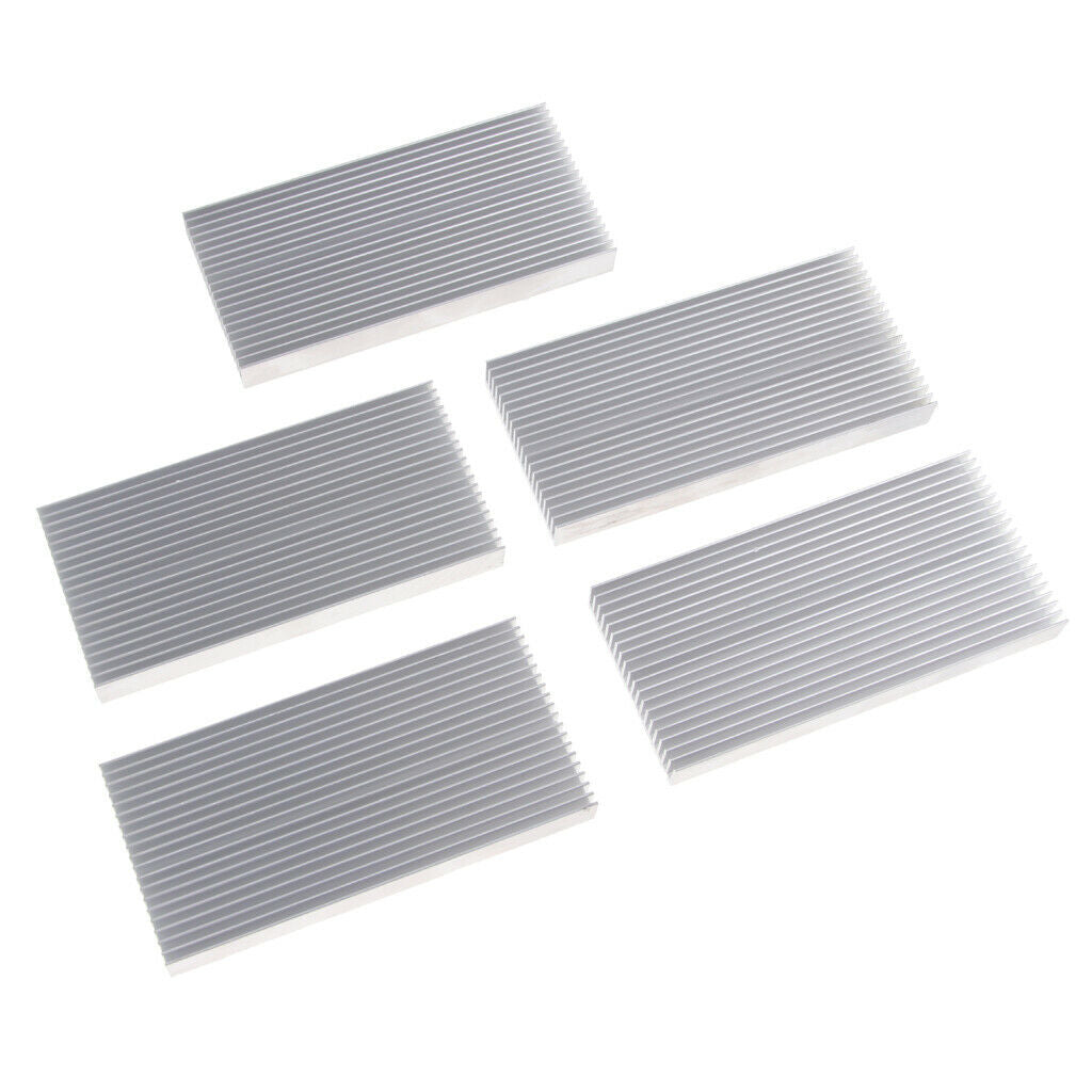 5Pcs Aluminum Heatsink Cooling Fin 48*11*100mm for CPU Power Amplifier LED
