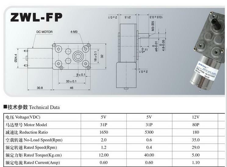 DC 24V 30RPM Output Speed 6mm Drive Shaft turbine worm dc gear motor