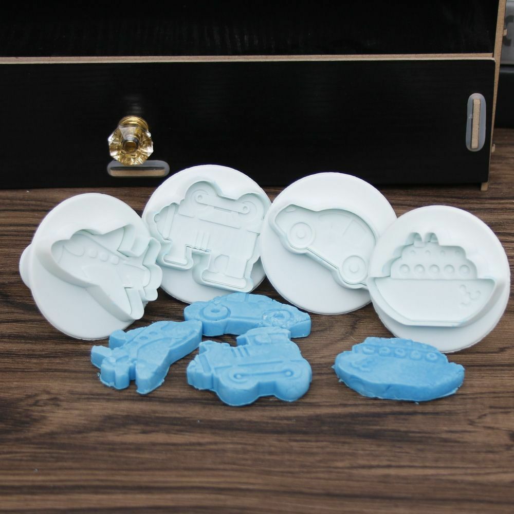 4PCS/LOT Missile vehicle,Tank, Armored car Sample Plastic Cookie Cutter