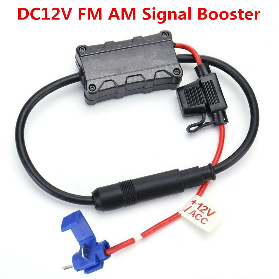 Auto Car FM AM Radio Stereo Antenna Signal AMP Amplifier Booster Strengthen 12V